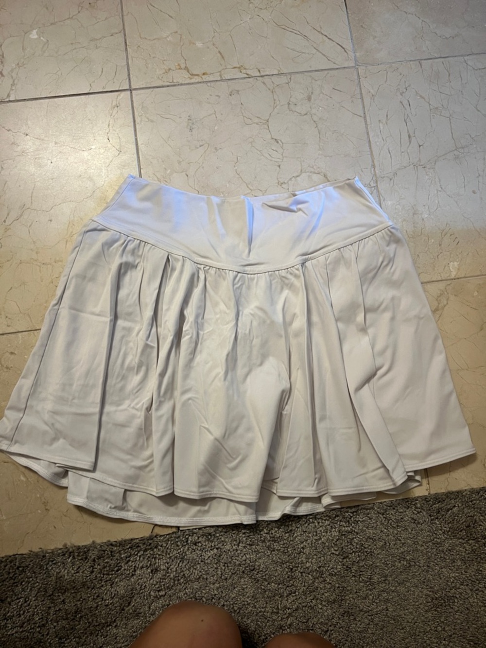Gilly Hicks White Circle Skater Skirt